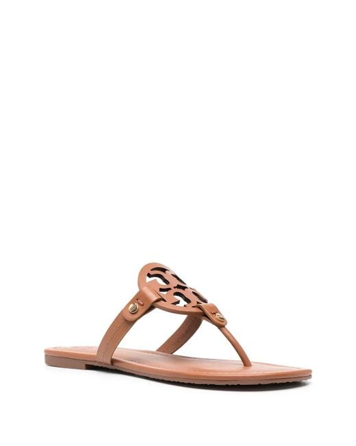 Tory Burch Brown Miller Flip Flops