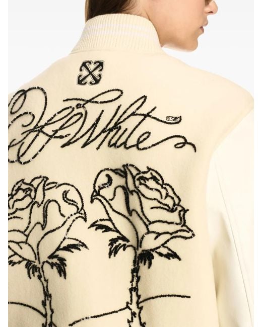 Off-White c/o Virgil Abloh Natural Rose Valley Varsity Jacket