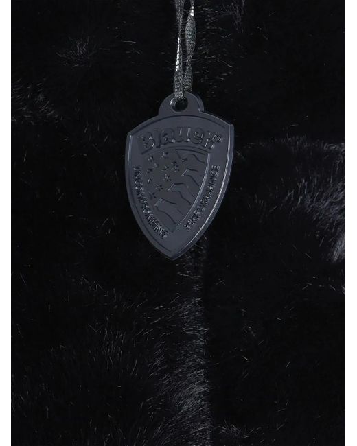 Blauer Black Faux-Fur Panelled Jacket