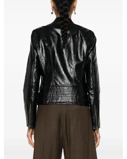 Twinset Black Zip Biker Jacket