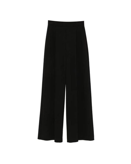Patrizia Pepe Black Pleated Palazzo Pants