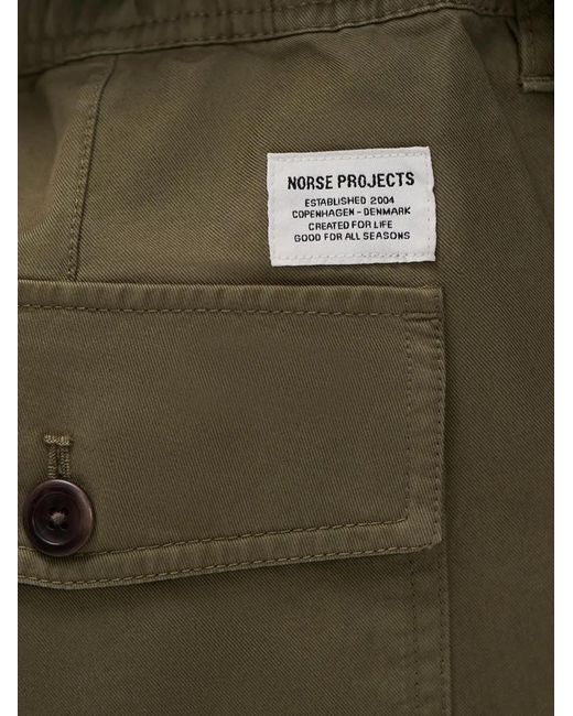 Norse Projects Green Button Patch Trousers for men