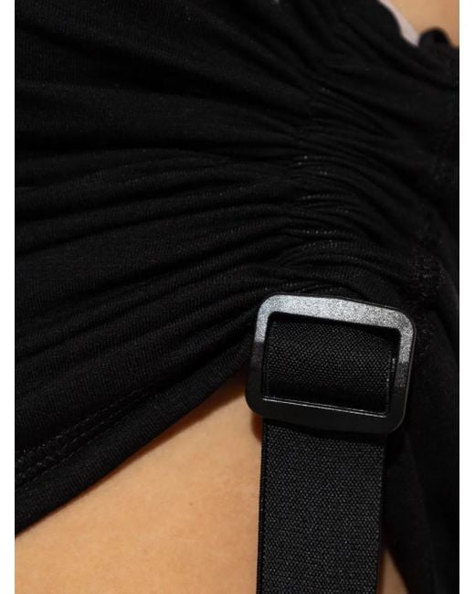 Helmut Lang Black Wind Mini Skirt