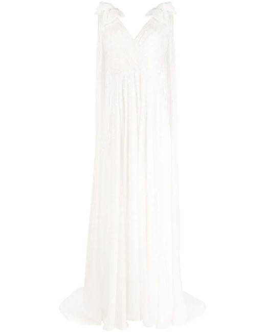 Jenny Packham White Alma Pleated Sequin Bridal Gown