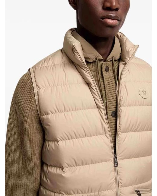 Chaleco Acolchado Con Capucha Moncler de hombre de color Natural