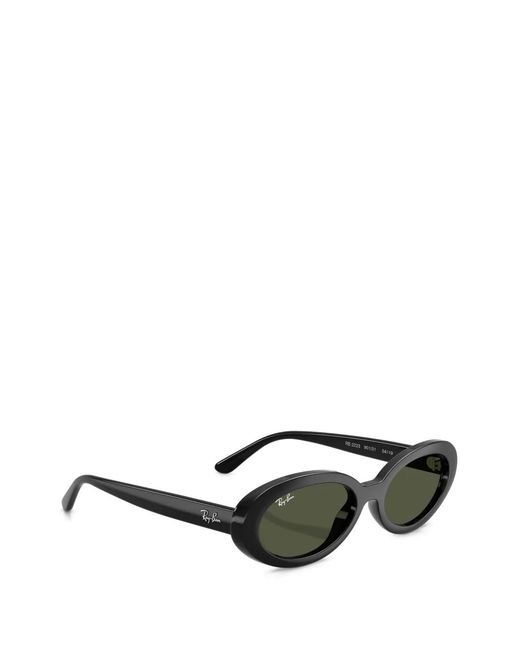 Ray-Ban Green Oval-Frame Sunglasses