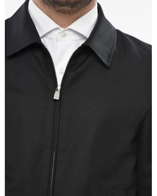 Corneliani Black Circle Zip-Front Jacket for men