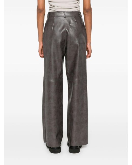 Kaos Gray Washed-Effect Trousers