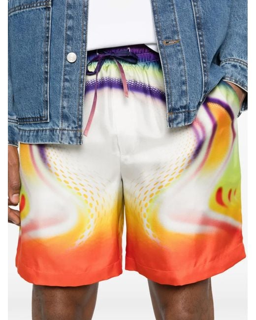 Casablanca Blue Short À Effet Teinté Avec Lien De Resserrage for men