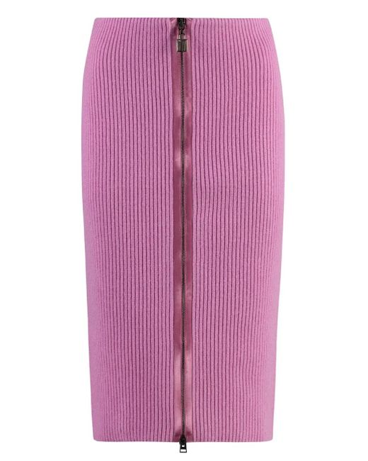 Jupe En Maille À Design Nervuré Tom Ford en coloris Pink