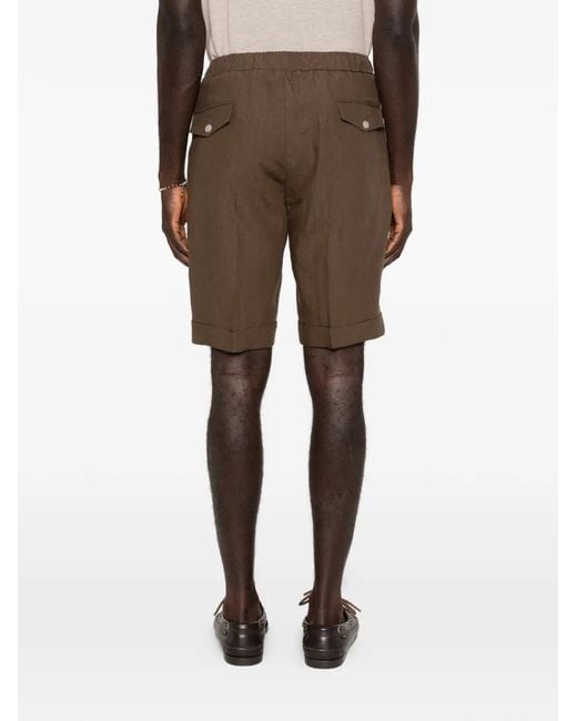 Barba Napoli Brown Short Plissé À Lien De Resserrage for men
