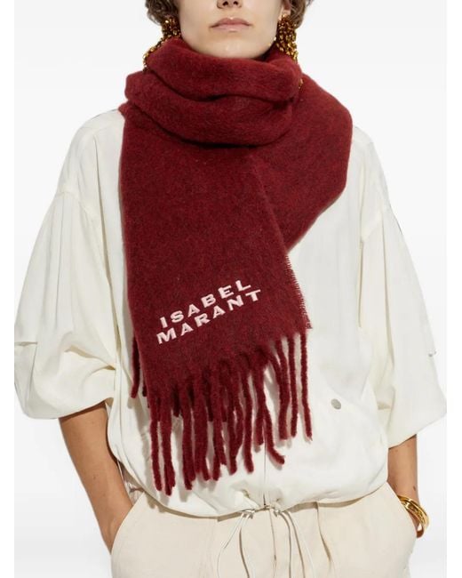 Isabel Marant Firny Logo-Embroidered Scarf