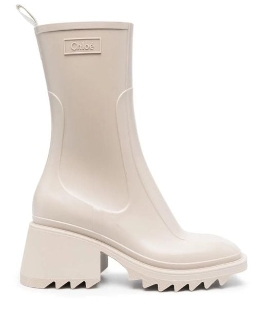 Chloé White Betty Pvc Rain Boots