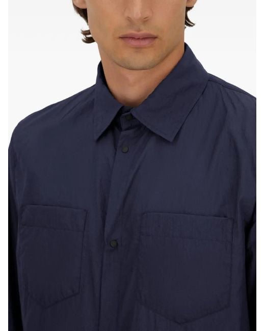 Herno Blue Ripstop Shirt Jacket for men