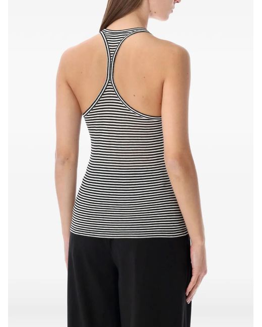 Tom Ford Gray Striped Tank Top