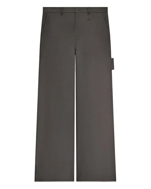 Courreges Gray Belt-Loops Trousers for men