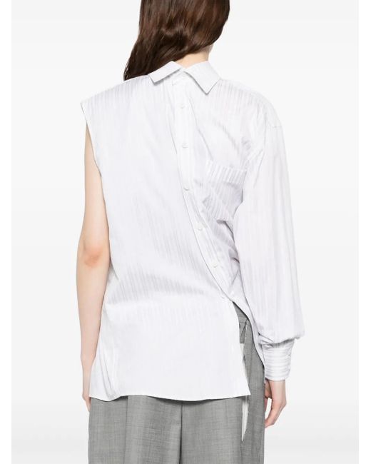 Camicia A Righe di Moohong in White
