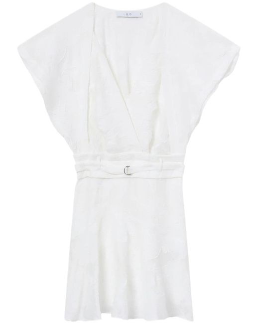 IRO White V-neck Mini Dress