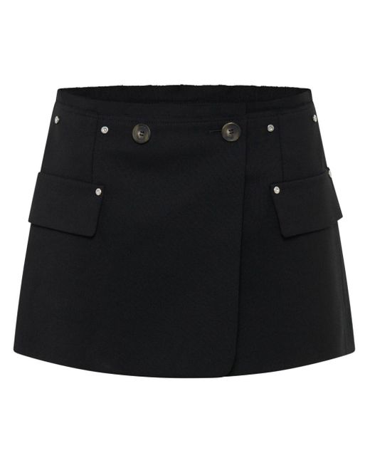 Dion Lee Black Rivet Mini Skirt