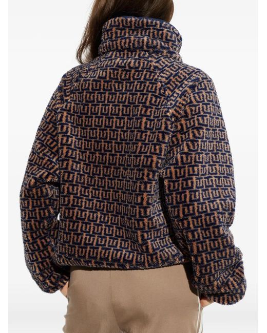 The Upside Brown Castilla Tu Print Half-Zip Sweatshirt