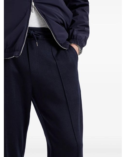 Brunello Cucinelli Plooibroek Met Trekkoordtaille in het Blue voor heren
