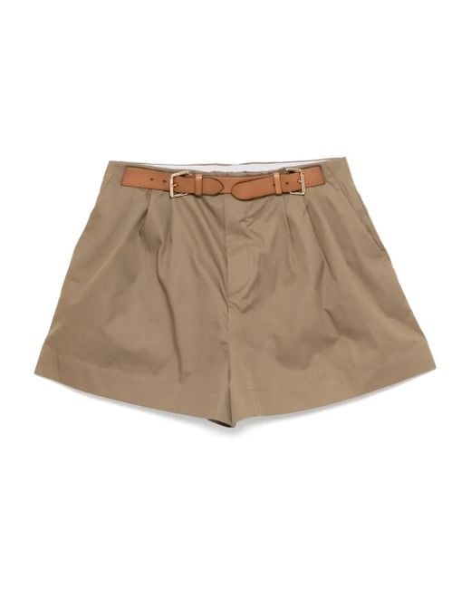 Shorts Con Cintura di Dice Kayek in Natural