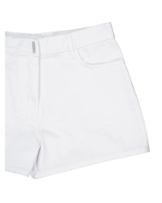 Givenchy White Denim Shorts