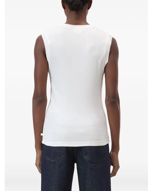 Closed White Crew-Neck Sleeveless Top