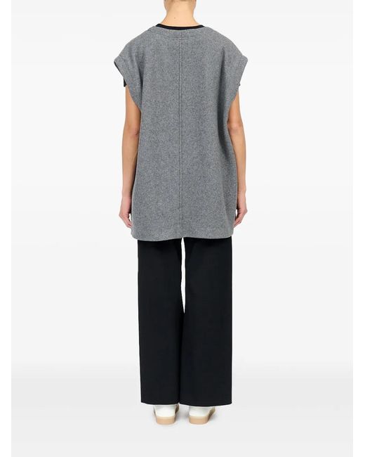 MM6 by Maison Margiela Gray Mélange-Effect Felted Vest