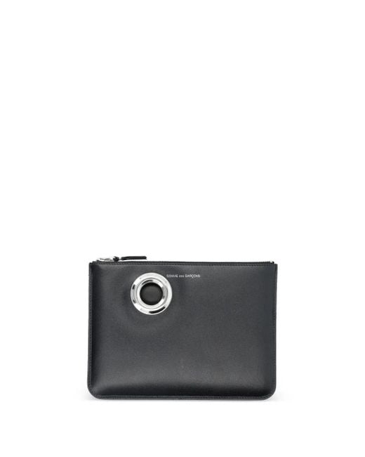Comme des Garçons Black Eyelet-Detail Wallet