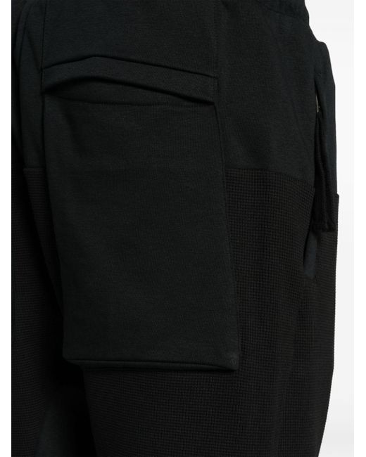 Thom Krom Black Drop-crotch Panelled Track Pants for men