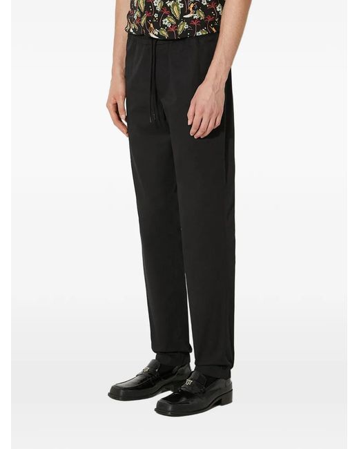 A.P.C. Black Drawstring-Fastening Trousers for men