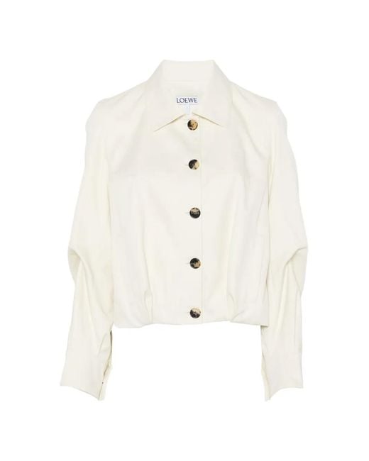 Loewe White Button-Fastening Jacket