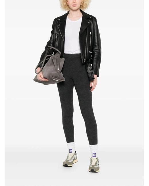 P.A.R.O.S.H. Black Wool Leggings