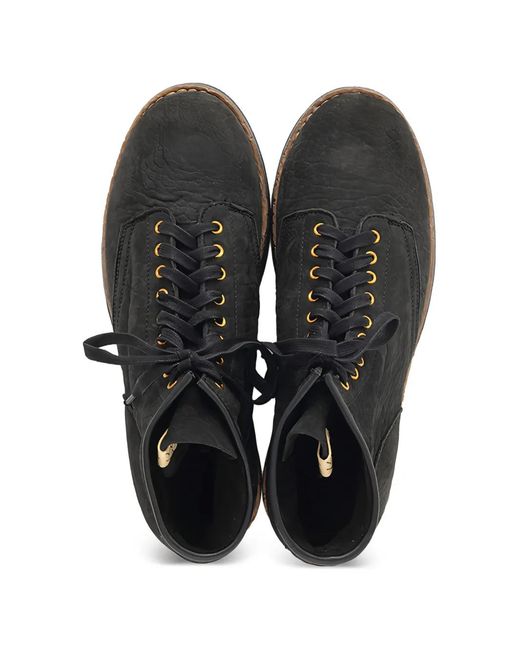 Visvim Black Round-Toe Lace-Up Boots for men