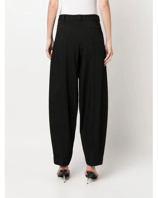 Stella McCartney Black Pleat-Detail Tailored Trousers
