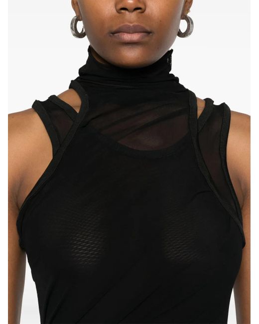 Coperni Black Mesh Maxi Dress