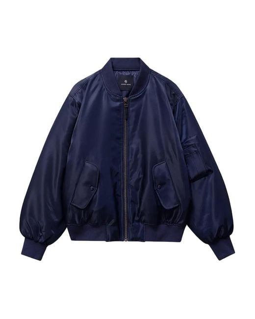 Anine Bing Blue "Leon" Bomber