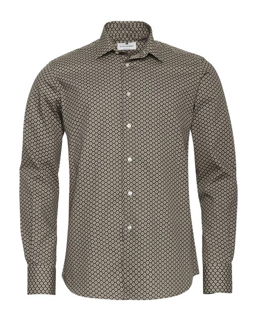 LOJA DAS MEIAS Gray Patterned Shirt for men