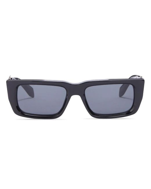 Palm Angels Blue Milford Rectangular-Frame Sunglasses