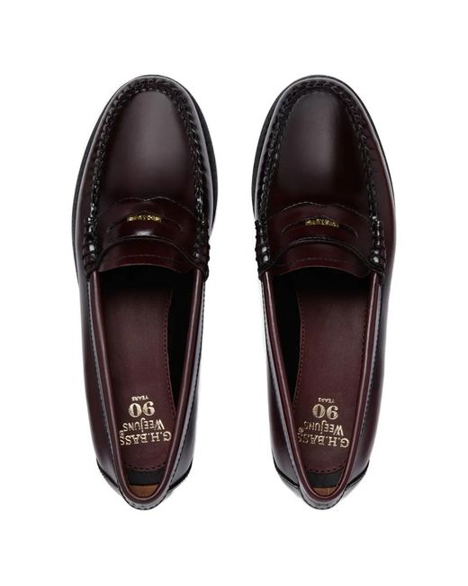 G.H.BASS White Weejuns Anniversary Penny Loafers