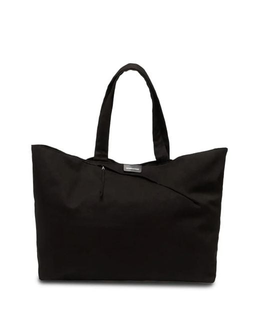 Post Archive Faction PAF Black Logo-Detail Tote Bag