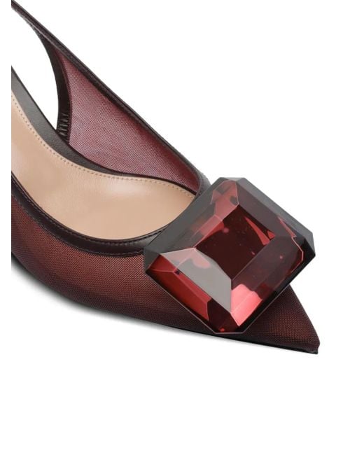 Pumps Jaipur Con Cinturino Posteriore 55Mm di Gianvito Rossi in Brown
