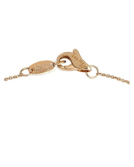Leo Pizzo White 18K Rose Flora Diamond Necklace