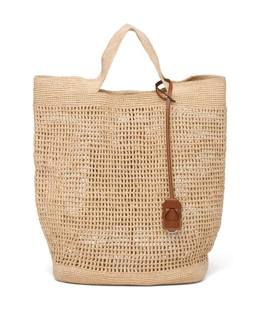 prada raffia tote review