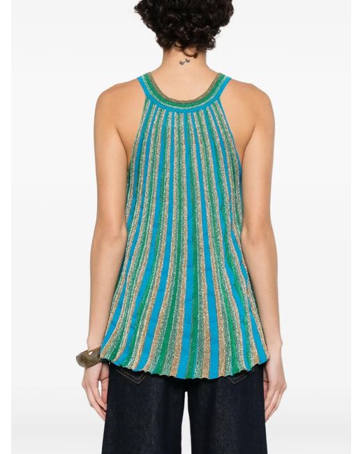 Circus Hotel Blue Striped Top