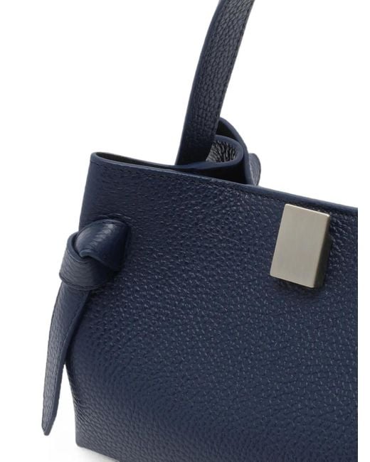 Yuzefi Blue Gyoza Knot-Detail Clutch Bag