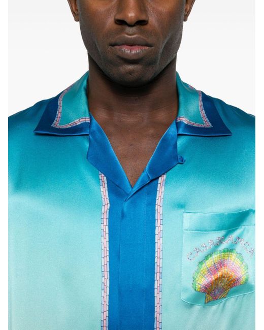 Camicia Coquillage Coloré di Casablancabrand in Blue da Uomo
