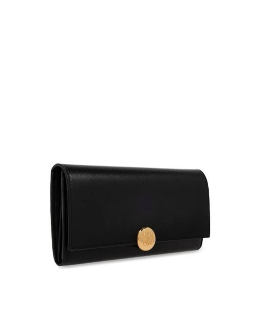 Loewe Black Logo-Plaque Leather Wallet