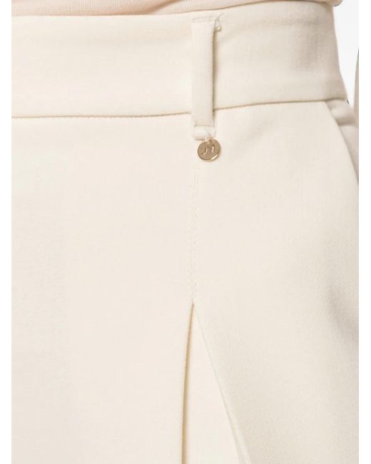 Nissa Natural Tailored High-Waist Bermuda Shorts